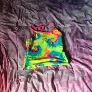 Tie dye swim suit top